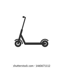 Kick scooter icon. Vector illustration of eco transport isolated on a white background. 