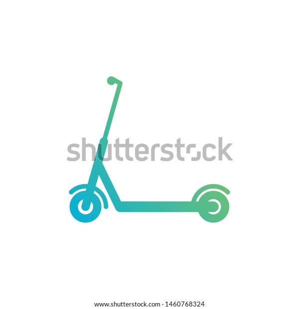 Kick scooter icon. Vector illustration\
of eco transport isolated on a white background.\
