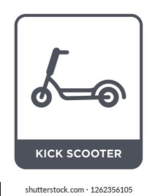 kick scooter icon vector on white background, kick scooter trendy filled icons from Transportation collection, kick scooter simple element illustration