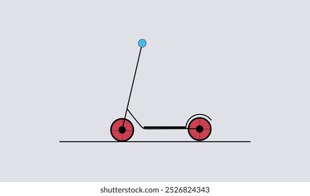 chute scooter criança ícone colorido vetor ilustração para uso