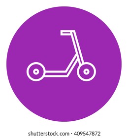 Kick scooter line icon.