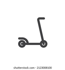 Kick scooter line icon. linear style sign for mobile concept and web design. Scooter, transportation outline vector icon. Symbol, logo illustration. Vector graphics