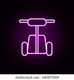 Kick scooter neon icon. Elements of transportation set. Simple icon for websites, web design, mobile app, info graphics