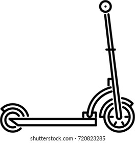 kick scooter outline icon
