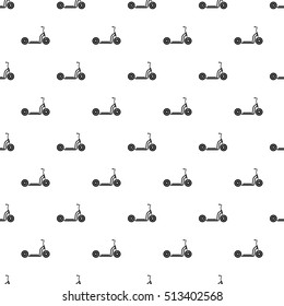 Kick scooter pattern. Simple illustration of kick scooter vector pattern for web
