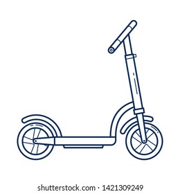 Kick Scooter, Push Scooter vector illustration on white background