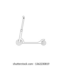 Kick Scooter. simple flat vector icon illustration. outline line symbol - editable stroke