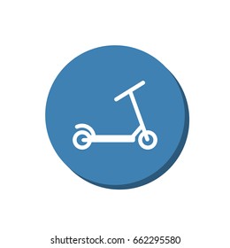 kick scooter simple icon vector
