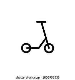 Kick scooter simple line icon vector illustration