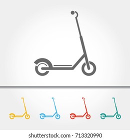 Kick Scooter Single Icon Vector Illustration