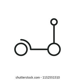Kick scooter vector icon