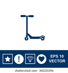 Kick scooter vector icon.