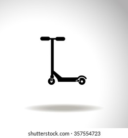 Kick scooter vector icon.