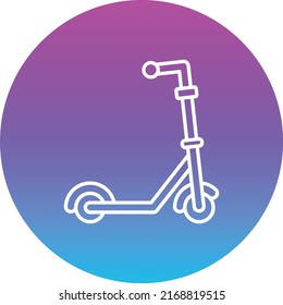 Kick Scooter vector icon. Can be used for printing, mobile and web applications.