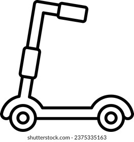 Kick Scooter vector icon. Can be used for printing, mobile and web applications.