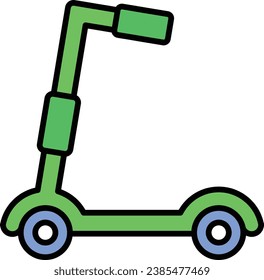Kick Scooter vector icon. Can be used for printing, mobile and web applications.