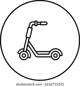 Kick Scooter vector icon. Can be used for printing, mobile and web applications.