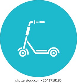 Kick Scooter vector icon. Can be used for printing, mobile and web applications.