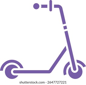 Ícone de vetor de Kick Scooter. Pode ser usado para impressão, aplicativos móveis e da Web.