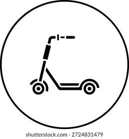 Kick Scooter vector icon. Can be used for printing, mobile and web applications.