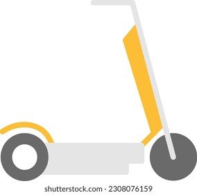 Kick Scooter Vector Icon Flat Style