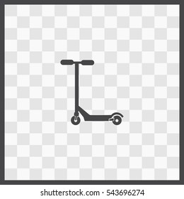 Kick scooter vector icon. Isolated illustration. Business picture.