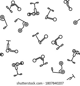 Ilustración De Línea Delgada Del Vector Del Vehículo De Patinaje De Patrulla