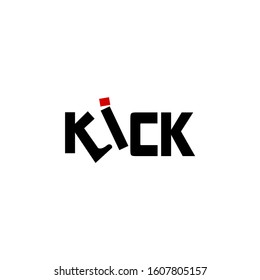 Kick Simple Logo Depicting Foot That Stock Vector (Royalty Free ...