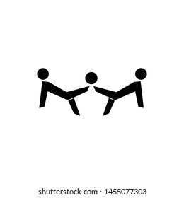 kick sport human teamwork vector logo