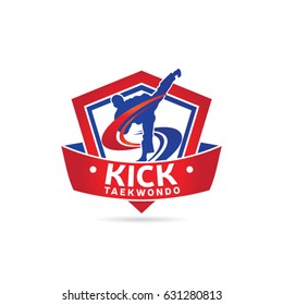 Kick Taekwondo Logo Symbol