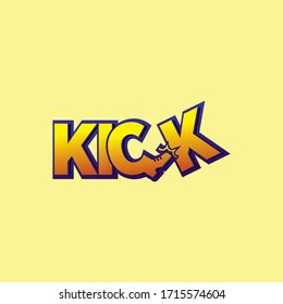 Kick - Typography Shoes Logo Design
