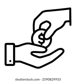 Kickback Scheme Icon, Corruption and Unethical Business Practices Symbol
