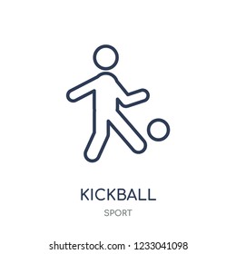 kickball icon. kickball linear symbol design from sport collection. Simple outline element vector illustration on white background