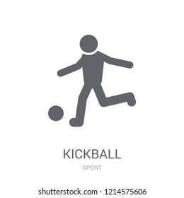 kickball icon. Trendy kickball logo concept on white background from Sport collection. Suitable for use on web apps, mobile apps and print media.