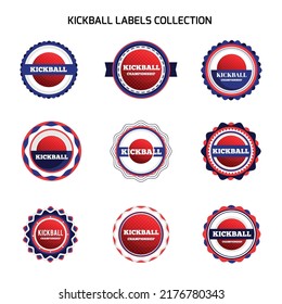 Kickball labels and badges collection