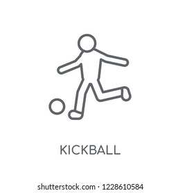 kickball linear icon. Modern outline kickball logo concept on white background from Sport collection. Suitable for use on web apps, mobile apps and print media.