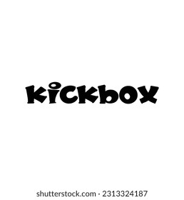 kickbox text on white background.