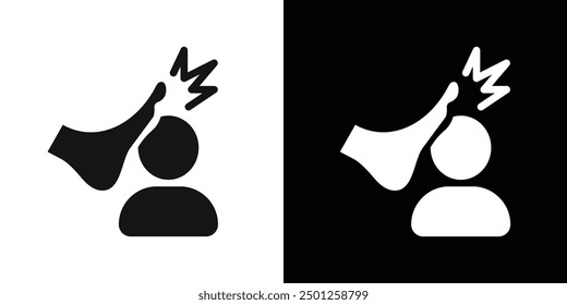 Kickboxer Symbol mark in filled style