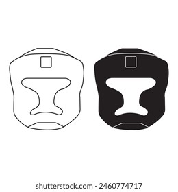 kickboxing helmet icon vector illustration design