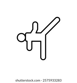Kickboxing icon simple vector symbol