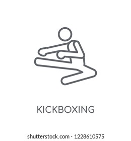 kickboxing linear icon. Modern outline kickboxing logo concept on white background from Sport collection. Suitable for use on web apps, mobile apps and print media.