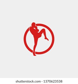 kickboxing logo template 