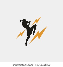 kickboxing logo template 
