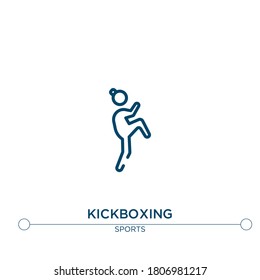 kickboxing outline vector icon. simple element illustration. kickboxing outline icon from sport concept. can be used for web and mobile
