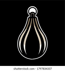 KICKBOXING skull in vector illustration
