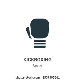 Kickboxing vector icon on white background. Flat vector kickboxing icon symbol sign from modern sport collection for mobile concept and web apps design.