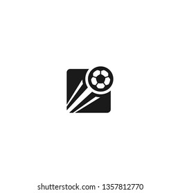 Kicked Ball Logo Template Vector