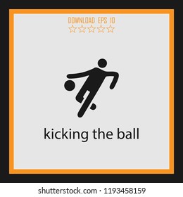 kicking the ball  vector icon