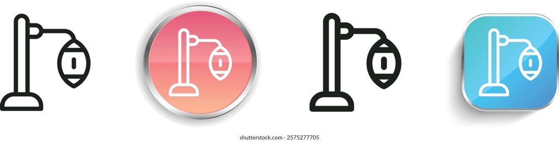 kicking icon. Thin Linear, Regular and Button Style Design Isolated On White Background