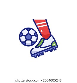 Kickoff für Fußball-Vektorsymbol